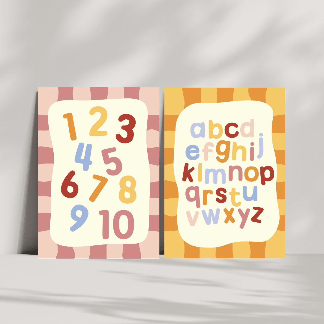 kleurrijk duo voor in de klas of in de kinderkamer. Leerzaam voor kinderen op school of thuis