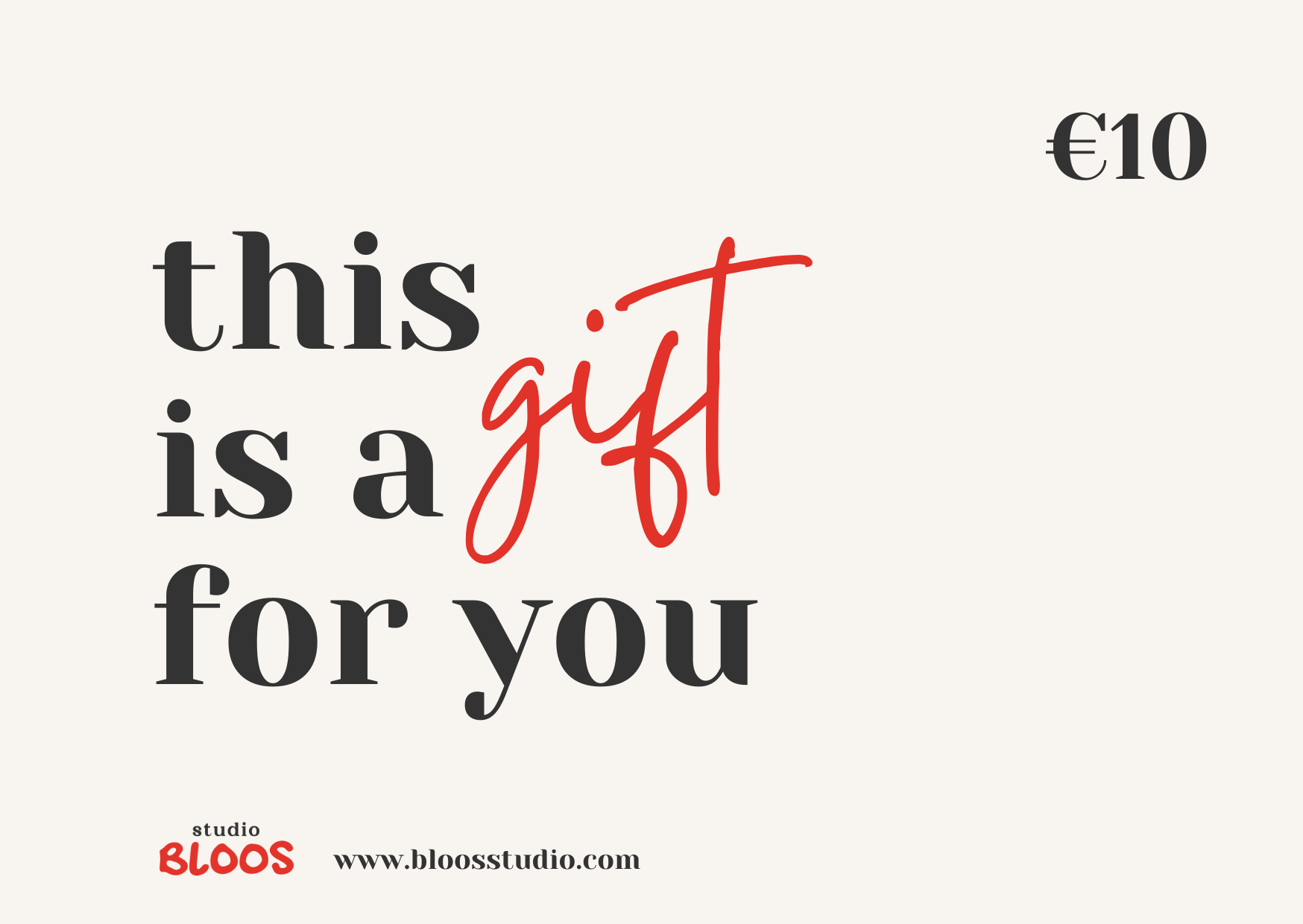 Digitale cadeaubon Studio Bloos – online cadeau vanaf 10 euro, duurzaam en feestelijk.