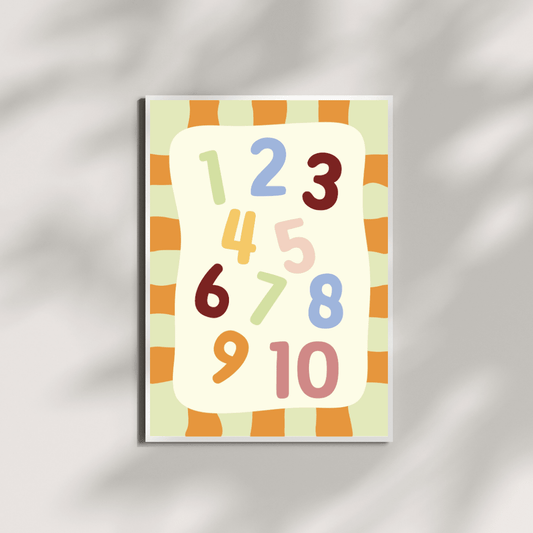 kleurrijk design met cijfers voor kinderen