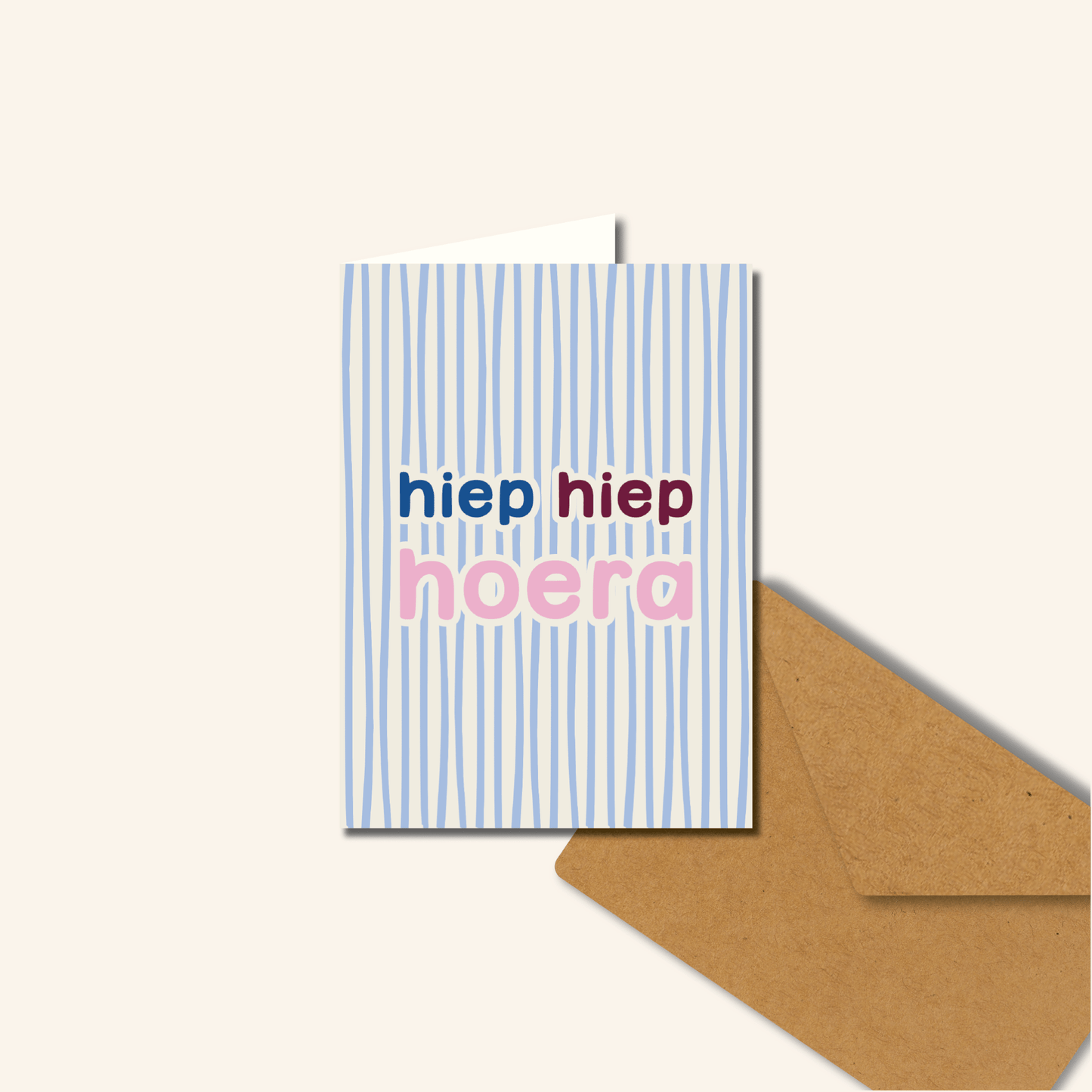 hiep hiep hoera wenskaaart