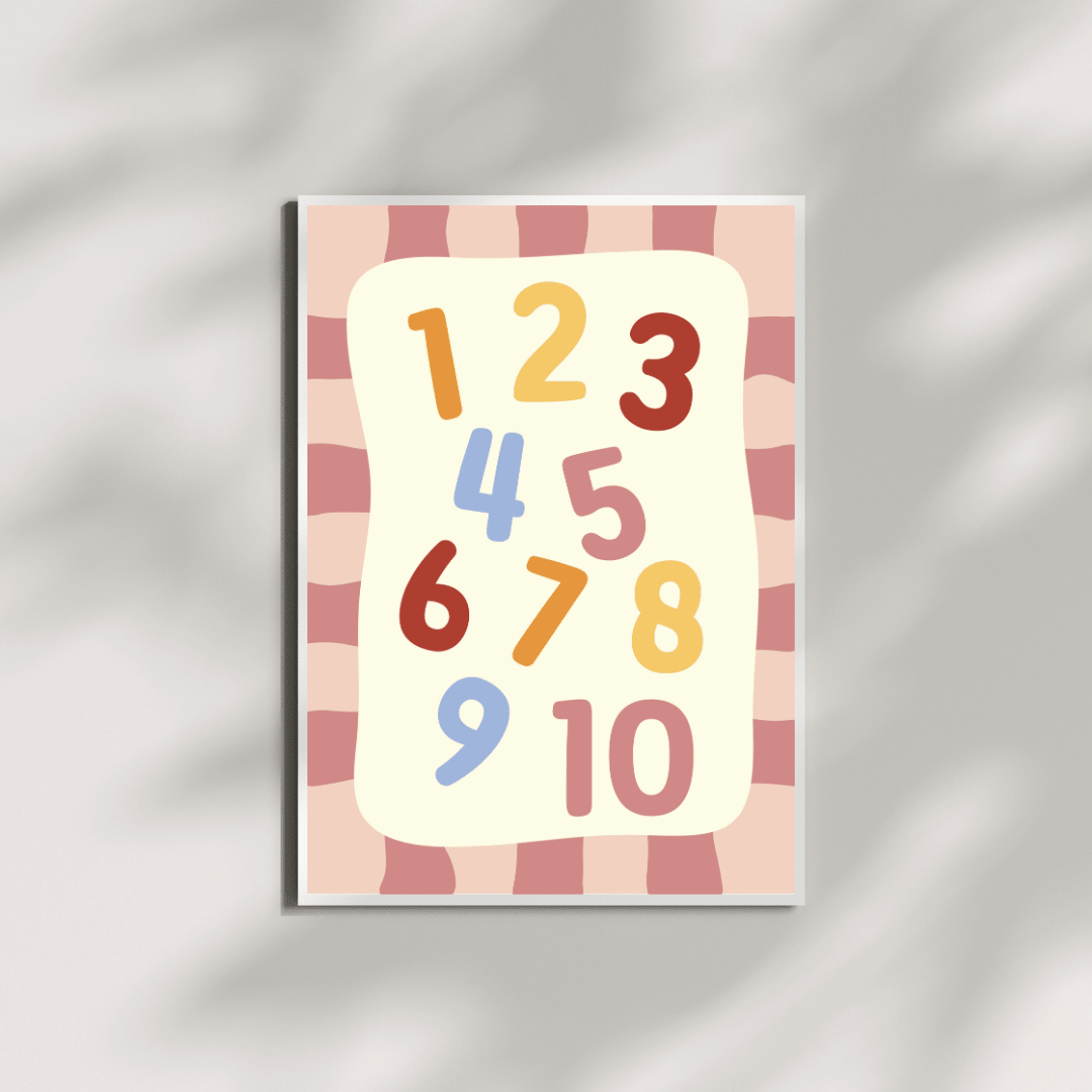leerzame poster met speelse lijnen en kleuren voor kinderen