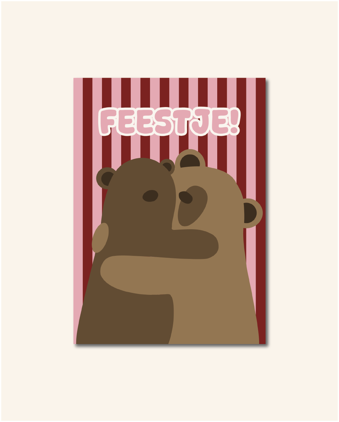 Schattige roze uitnodigingen voor kinderfeestjes met knuffelbeer design. Set van 10 stuks zonder envelop. Dubbelzijdig bedrukt met invulvakken. Gedrukt in Nederland.