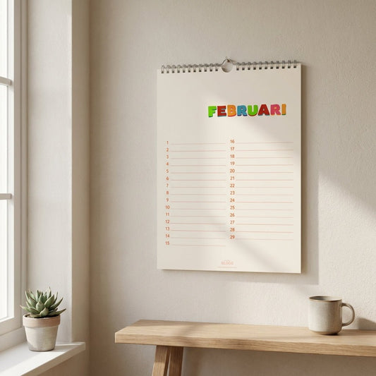kleur kleur kleur verjaardagskalender minimalistisch feestelijk en kleurrijk
